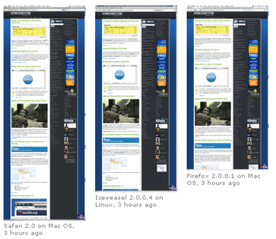 different browser test Test Website Layout In Different Browsers   BrowserShots