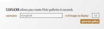 123flickr 01 Create Flickr Gallery in 2 Clicks with 123Flickr