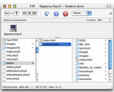 RBrowser is a full featured graphical FTP/SCP/SSH/SFTP client, originally written for Mac OS X Server (and OpenStep), and now available for Mac OS X.