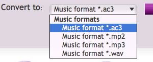 music format Convert Video and Music Online Free With All2Convert