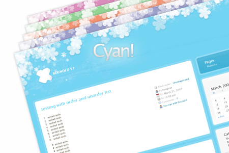 rounded cyan Update: Rounded Wordpress Theme   5 More Colors