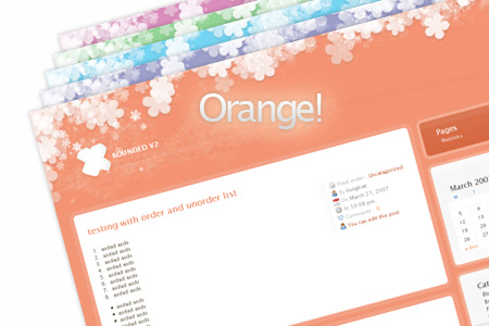 rounded orange Update: Rounded Wordpress Theme   5 More Colors